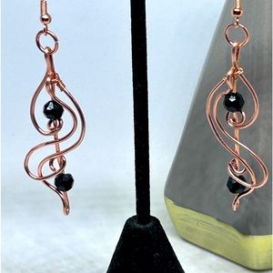 Handmade copper earrings